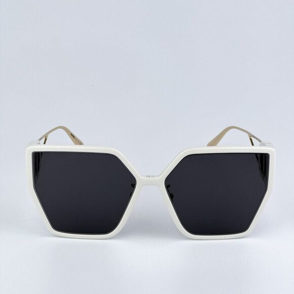 Dior 30MONTAIGNE BU 95A1 BRAND NEW Sunglasses Ivory Gold Smoke Women Geometric - Picture 4 of 11